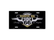Historic Route 66 Shield Wing Novelty Vanity Metal License Plate Tag Sign