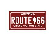Route 66 Arizona Red Novelty State Background Vanity Metal License Plate Tag Sign