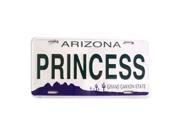 AZ Arizona Princess State Background Aluminum License Plate SB LP1054