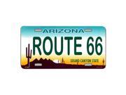 Route 66 Arizona Novelty State Background Vanity Metal License Plate Tag Sign