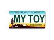 AZ Arizona MY TOY State Background Aluminum License Plate SB LP1064