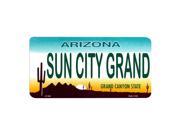 AZ Arizona SUN CITY GRAND State Background Aluminum License Plate SB LP1092