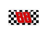 88 Black And White Racing Flag Novelty Vanity Metal License Plate Tag Sign