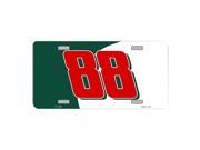 88 Green And White Background Racing Novelty Vanity Metal License Plate Tag Sign