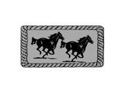 Two Running Horses Novelty Vanity Metal License Plate Tag Sign