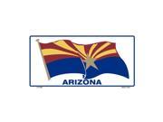 Arizona Waving Flag Aluminum License Plate SB LP1249