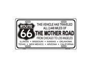 Route 66 The Mother Road Novelty Vanity Metal License Plate Tag Sign