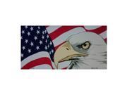 Smart Blonde American Flag Eagle Vanity Metal Novelty License Plate Tag Sign