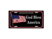 Smart Blonde God Bless America United We Stand Vanity Metal Novelty License Plate Tag Sign