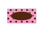 Smart Blonde Pink Brown Polka Dot Center Oval Customizable Vanity Metal Novelty License Plate Tag Sign