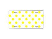 Smart Blonde Yellow White Polka Dot Print Customizable Vanity Metal Novelty License Plate Tag Sign