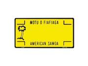 Smart Blonde American Samoa Novelty Background Customizable Vanity Metal License Plate Tag Sign