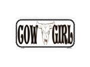 Smart Blonde Cowgirl Novelty Vanity Metal License Plate Tag Sign