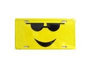 Smart Blonde Cool Smiley With Sunglasses Novelty Vanity Metal License Plate Tag Sign