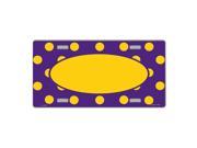 Smart Blonde Yellow Purple Polka Dot Print Customizable Center Oval Vanity Metal Novelty License Plate Tag Sign