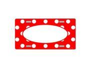 Smart Blonde Red White Polka Dot Print Center Oval Customizable Vanity Metal Novelty License Plate Tag Sign