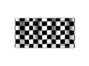 Smart Blonde Waving Checkered Racing Flag Vanity Metal Novelty License Plate Tag Sign