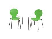 Gift Mark Modern Childrens Table and 2 Chair Set with Chrome Legs Green Color Chairs