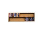 Cdracks Solid Oak Wall or Shelf Mount DVD VHS tape Book Cabinet Capacity Varies depending on use Honey Oak Finish