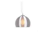 Bromi Design Home Decorative Lighting Stainless Steel Finish Modern Style Lenox 1 Light Round Modern Silver Pendant