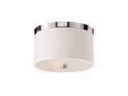 Bromi Design Home Decorative Lighting Modern Style Braxton 10 Inch Round White and Nickel FinishFlush Mount