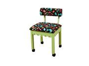 Arrow Sewing Cabinet Craft Room Furniture Wood fabric Chair Green black background