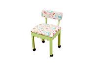 Arrow Sewing Cabinet Craft Room Furniture Wood fabric Chair Green white background