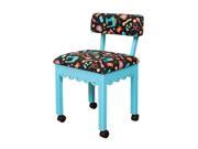 Arrow Sewing Cabinet Craft Room Furniture Wood fabric Chair Blue black background