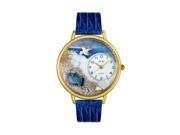 Whimsical Watches Unisex Footprints Gold Watch Watch G0710013
