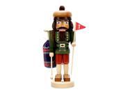 Alexander Taron Christian Ulbricht Nutcracker Golfer Glazed 13 H x 5.25 W x 5.75 D