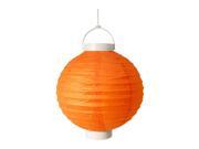 LumaBase Party Festive Lighting Battery Operated Paper Lanterns 8 Orange 3 Count