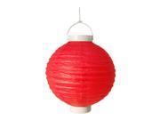 LumaBase Party Festive Lighting Battery Operated Paper Lanterns 8 Red 3 Count