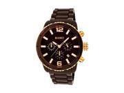 Roberto Bianci Unisex Rose Gold Plated Brown Ceramic Chronograph Watch 5875M
