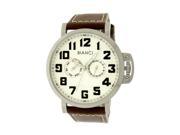 Roberto Bianci Men s Sports Day and Date Watch with White Face and Leather Band 5443M