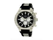 Roberto Bianci Men s Sports Chronograph Watch with Black Face and Rubber Band 5444MCHR Blksil