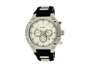 Roberto Bianci Men s Sports Chronograph Watch with Silver Face and Rubber Band 5444MCHR
