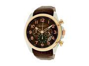 Roberto Bianci Men s Sports Chronograph Watch with Brown Face and Leather Band 5446MCHR