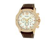 Roberto Bianci Men s Sports Chronograph Watch with Silver Face and Brown Leather Band 5450MCHR Sil