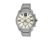 Roberto Bianci Men s All Steel Sports Chronograph Watch with White Face 5451MCHR Whtgre