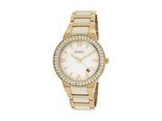 Roberto Bianci Women s Rose Gold Plated White Ceramic Watch with Stones 5872L