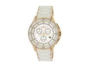 Roberto Bianci Unisex Rose Gold Plated White Ceramic Chronograph Watch 5873U