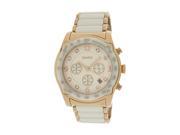 Roberto Bianci Unisex Rose Gold Plated White Ceramic Chronograph Watch 5874U