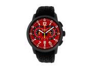 Roberto Bianci Men s Pro Racing Chronograph Gun Plated Watch with Red Face 7096MRUB GUN