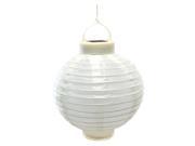 LumaBase Luminarias Solar Nylon Lanterns 8 White 3 Count