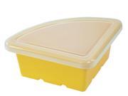 Offex Quarter Circle Tray with Lid Yellow 4 Pack