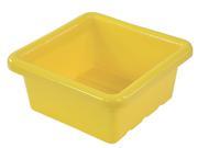 Offex Square Tray without Lid Yellow 4 Pack