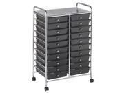 Offex Kids Children 20 Drawer Mobile Organizer Smoke