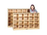 Offex Kids Children 20 Tray Birch Storage Cabinet with 20 Bins Sand