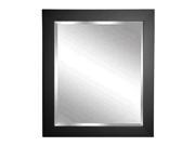 Rayne Home Decor Black Satin Wide Wall Mirror 41.5 x 35.5