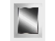 Rayne Home Decor White Satin Wide Wall Mirror 21.5 x 25.5